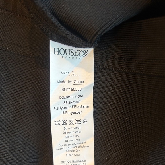 House of CB Black/Gold Stripe Bandage Dress - Picture 3 of 6